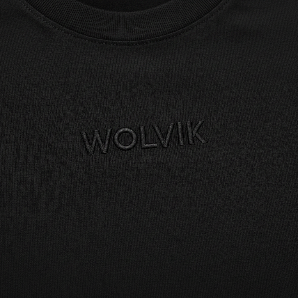 WOLVIK T-shirt Oversized Fit - Unisex Zwart