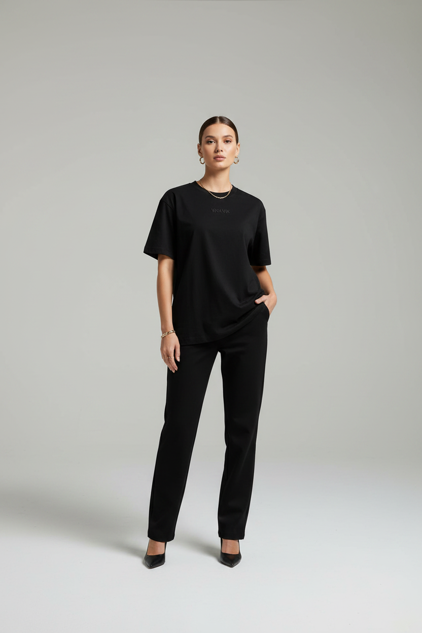 WOLVIK T-shirt Oversized Fit - Unisex Zwart