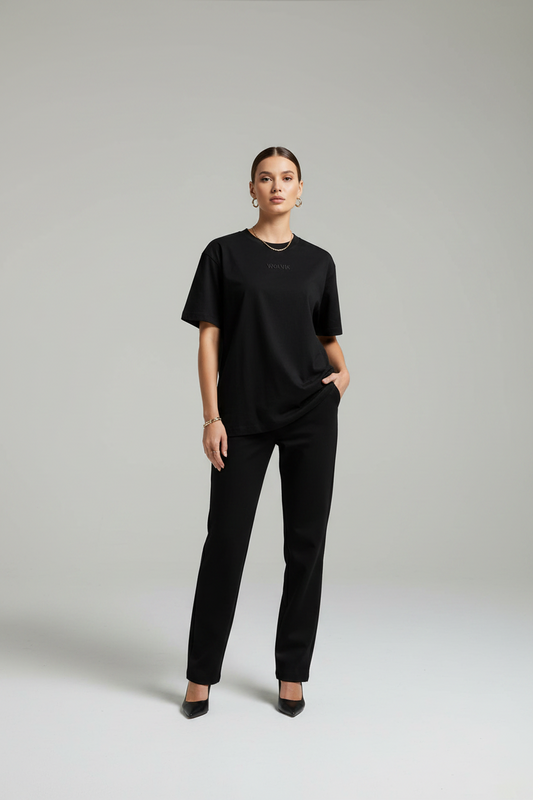 WOLVIK T-shirt Oversized Fit - Unisex Zwart