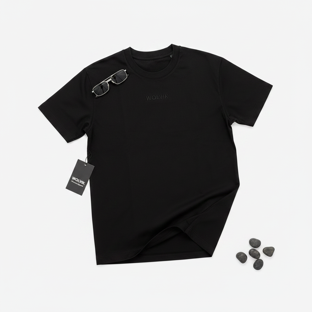 WOLVIK T-shirt Oversized Fit - Unisex Zwart