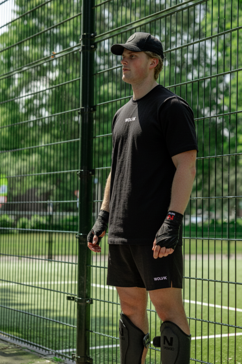 Clean zwart t-shirt - WOLVIK