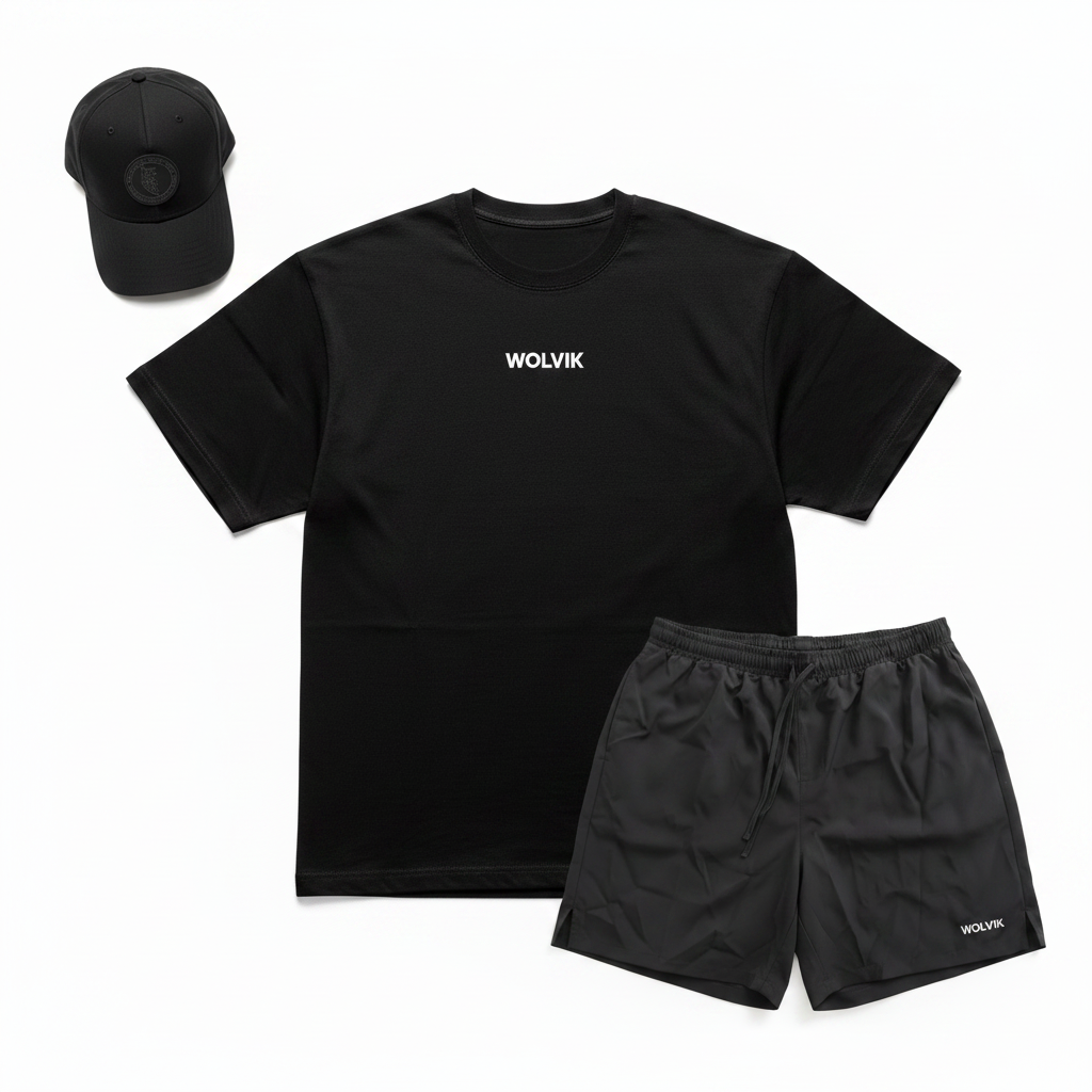 WOLVIK Complete Outfit Set Flat Lay - Opnieuw