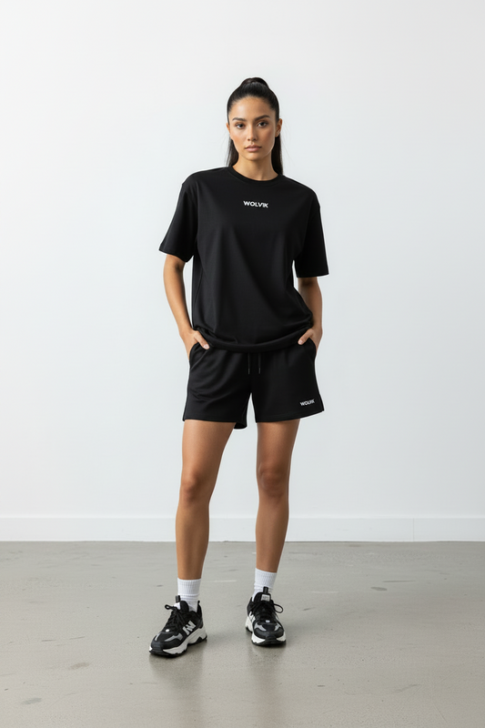 WOLVIK Performance Set Black - T-shirt & Sportshort