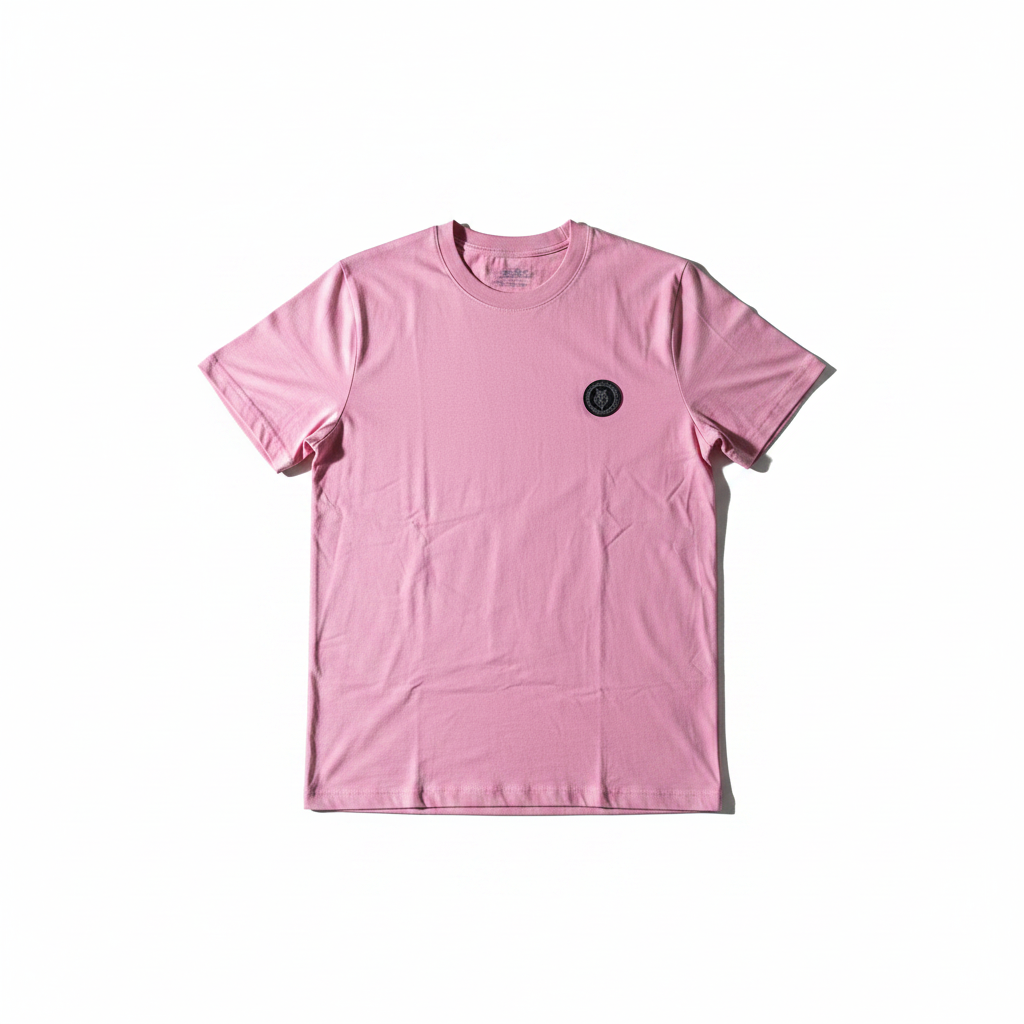WOLVIK Pink T-shirt Flat Lay - Studio Wit